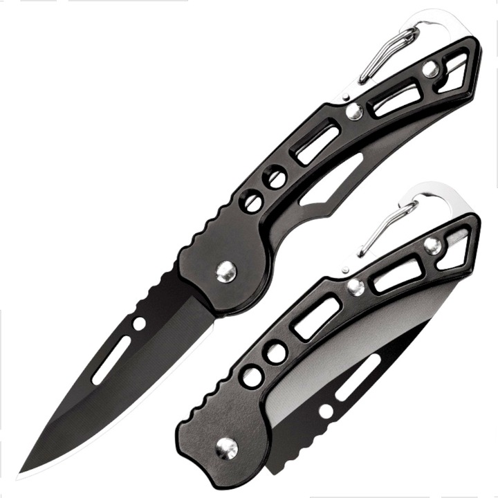 Instrument pliabil multifunctional EDC din otel inoxidabil, design compact, pentru fructe, cu prindere breloc