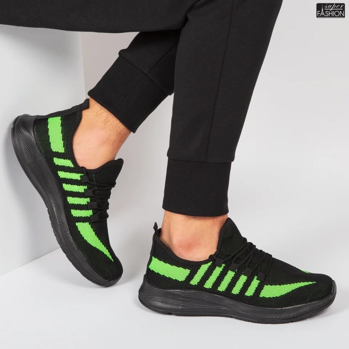 Pantofi sport "we fashion 3310b black green''
