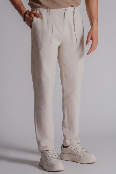 Pantaloni barbati Braccas bej, relaxati, Bej