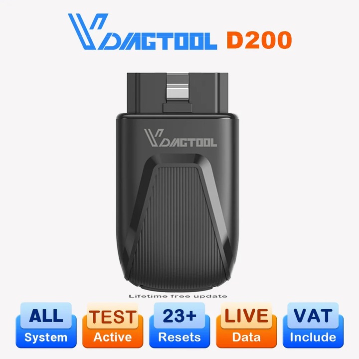 Teljes OBD2 szkenner, kétirányú vezérlés, 23 visszaállítási funkció, fekete