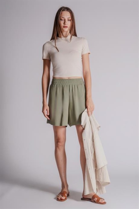 jogger dama cu talie Braccas, kaki, Kaki