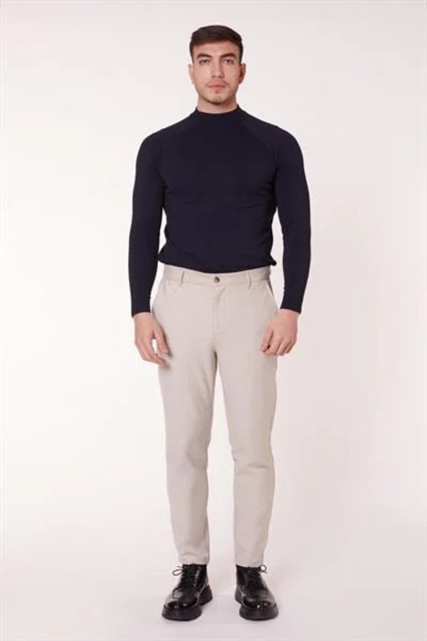 Pantaloni barbati Braccas cu buzunar la spate, bej 36