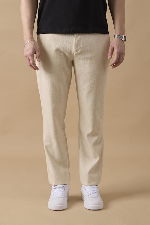 Pantaloni barbati, BRACCAS, slim fit, kaki, Kaki