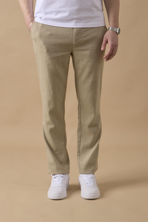 Pantaloni barbati Braccas slim fit kaki, Kaki