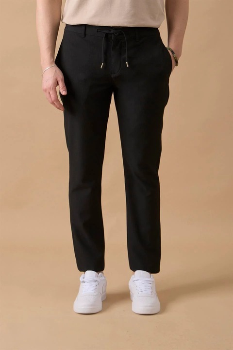 Pantaloni barbati Braccas, slim fit, negruwqf, Negru