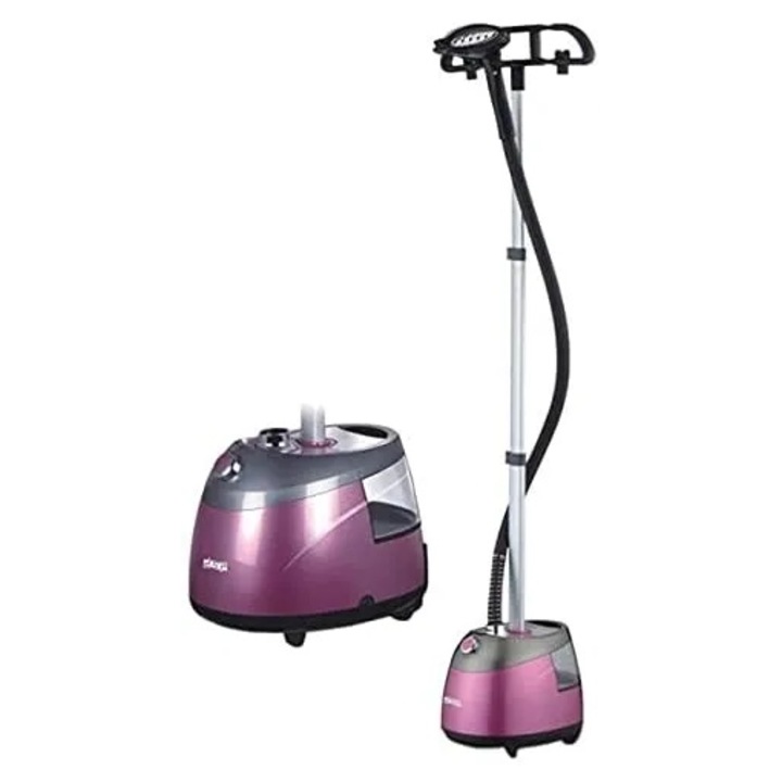 Fier de călcat cu aburi DSP, 2000W, 2.5L, purpuriu, talpă metalică