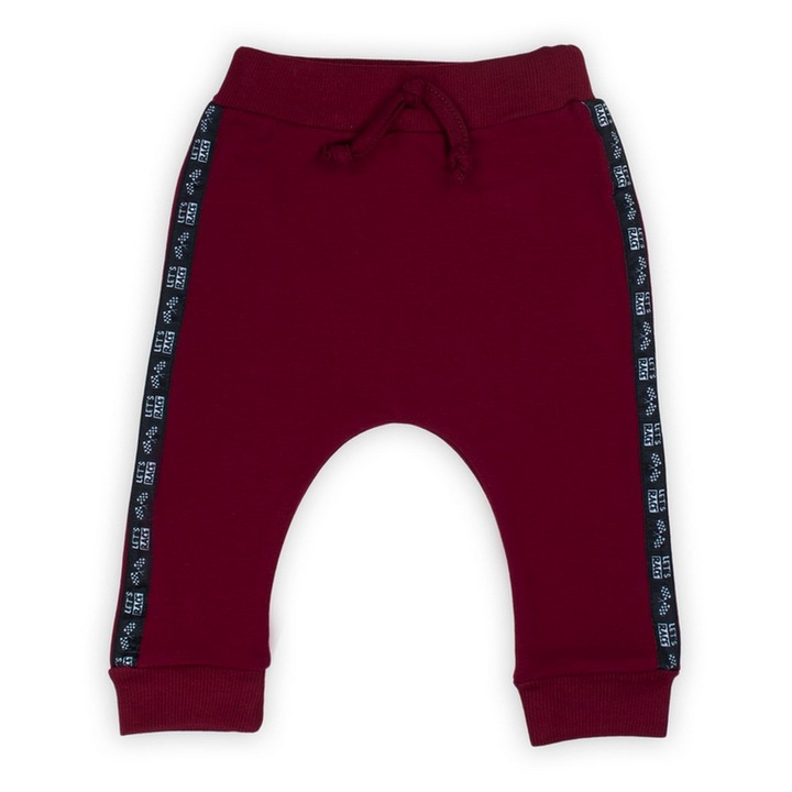 Gyerek nadrág, NICOL, barna csíkos, Piros