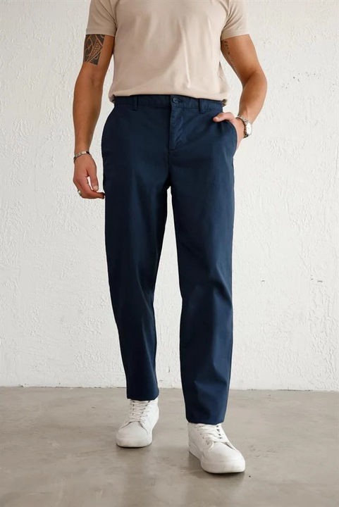 Pantaloni barbati, BRACCAS, slim fit, Bleumarin