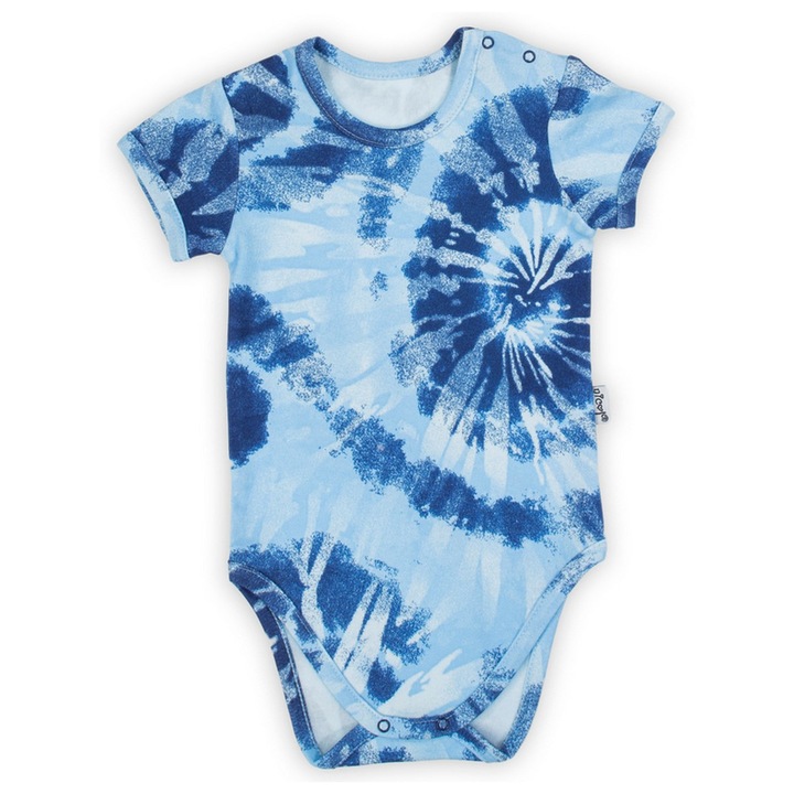 Nicol body, pamut, tie dye nyomott, kék, Kék