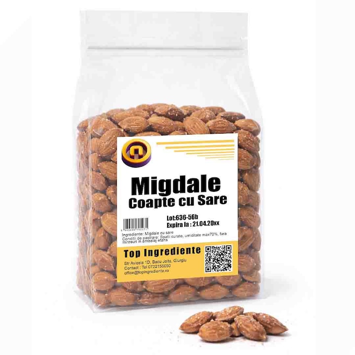 Migdale coapte cu sare – crocante, atent prajite 1kg