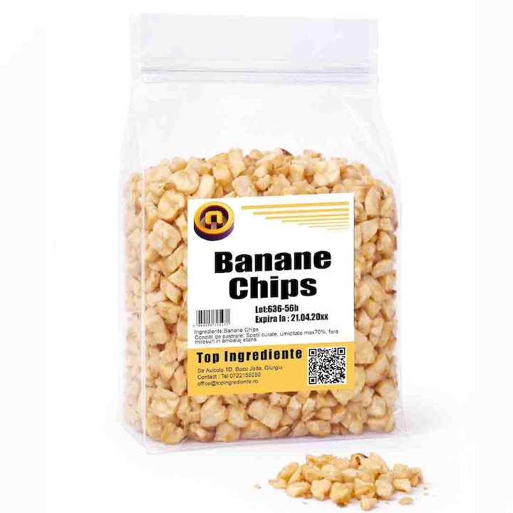 Бананови Чипсове (Парчета) Хрупкави – Сушени Бананови Резени, Естествен Сладък Вкус 1кг