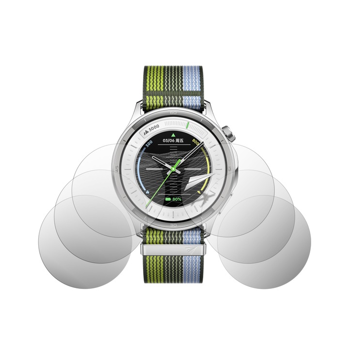 6 db-os Folie24 képernyővédő készlet, Oppo Watch S-hez, 3x Ultra-Clear + 3x Matt, Öntapadós, Rugalmas, Öngyógyító