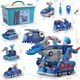 Set de blocuri de constructie magnetice, Excitat®, Camion de Asamblat, 5 in 1, Robot Dinozaur, ABS, cutie depozitare, Jucarie Magnetica STEM cu Cutie, 40 buc, 3-8 ani