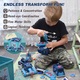 Set de blocuri de constructie magnetice, Excitat®, Camion de Asamblat, 5 in 1, Robot Dinozaur, ABS, cutie depozitare, Jucarie Magnetica STEM cu Cutie, 40 buc, 3-8 ani
