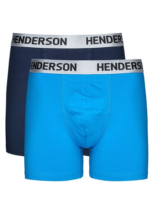 Boxeri barbati Henderson, set de 2 perechi, albastru-marin, crac mai lung, XL INTL