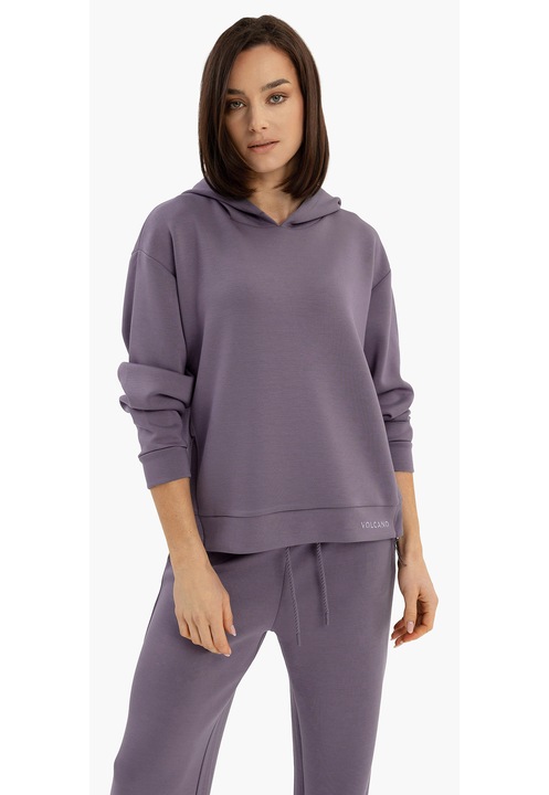 Hanorac lejer cu gluga dama, fermoare laterale, Volcano B-Mida, heather, Heather