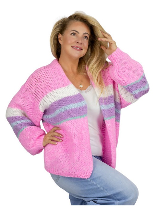 Kardigan pastel roz, lejer si feminin, fara nasturi – confort si stil pentru birou si weekend – Agrafka unisize