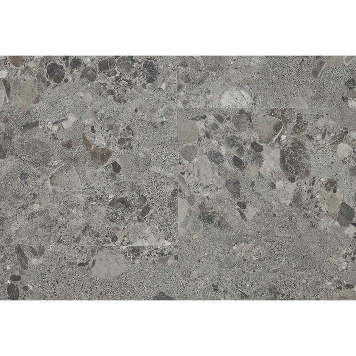 Pardoseala SPC, BerryAlloc, Pure Tiles, Terrazzo Grey, 5 mm, clasa 33, 612 x 612 mm, 2.25 mp/cutie, Gri