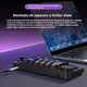 VeniSymlis® Tastatura wireless de gaming W9111, 22 taste mecanice hot-swappable, 3 moduri conectare 2.4G/BT 5.0/USB-C, programare macro prin driver web, iluminare RGB 8 moduri, rotita volum, joystick, butoane multimedia, separare cablu