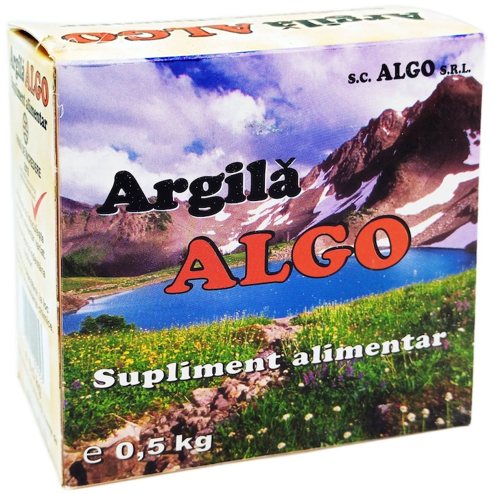 Argila de Bocan bucatele, remediu 100% natural pentru detoxifierea organismului, afectiuni digestive si renale, 0.5kg, Algo