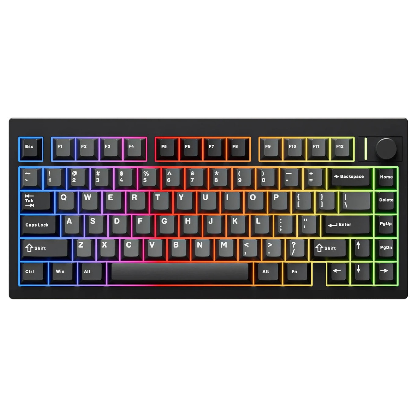 QwertyKey75 PRO V2 Black Switch Liniar Bluetooth Wireless Hotswap