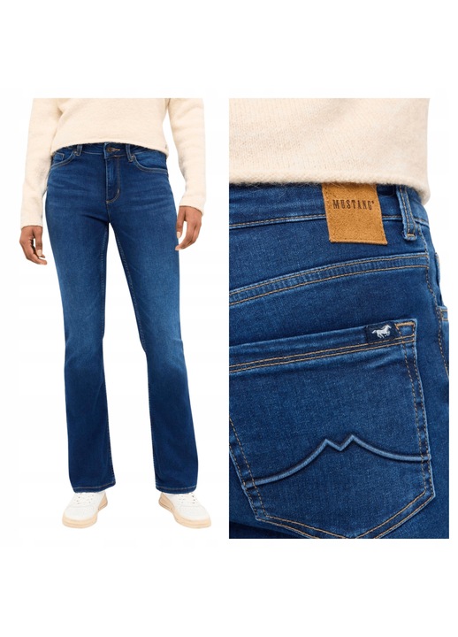 Blugi Dama, Mustang, Shelby Slim Boot, Slim Fit, Albastru, Albastru