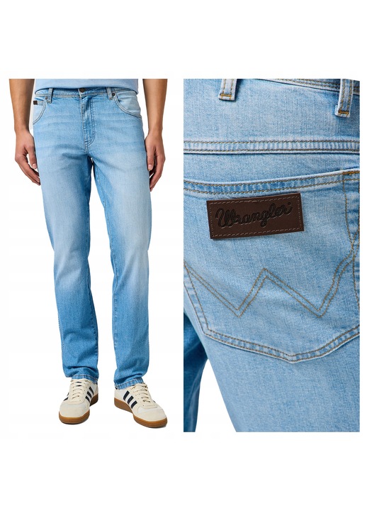 Blugi Wrangler Texas Slim pentru Barbati, Albastru
