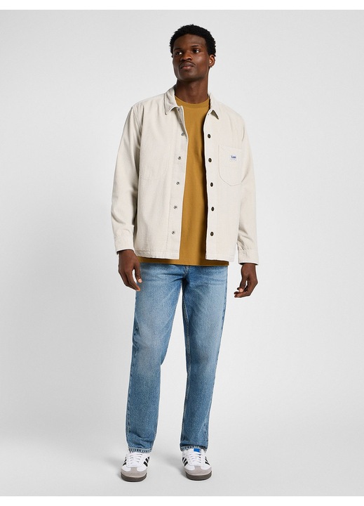 Férfi farmernadrág, Lee, Oscar, Slim Fit, Közepes derék, Cipzár, Hosszú, 5 zsebes, Pamut, Kék, Kék