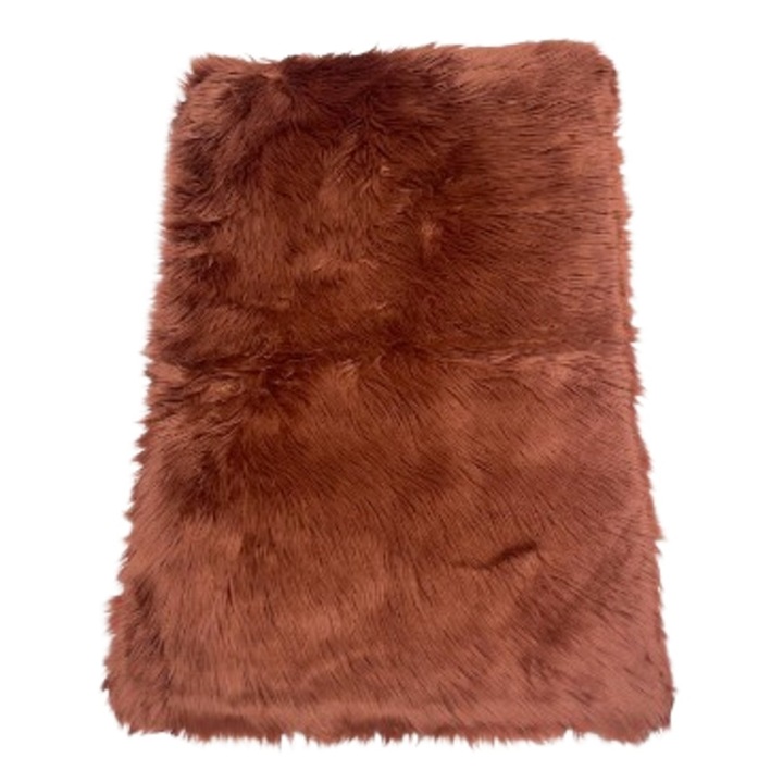 Covor Pufos Fluffy, Caramiziu, 160x230 cm