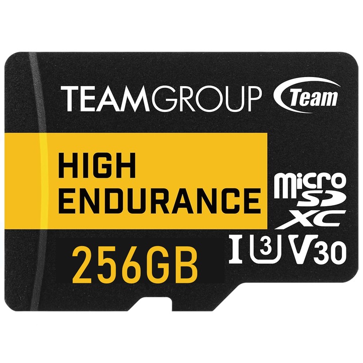 Карта microSDXC TeamGroup 256GB, 100MB/s, с адаптер, за смартфон, таблет, камера, дрон