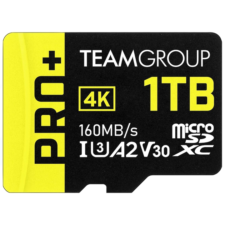 Card microSDXC 1TB TeamGroup cu adaptor, 160MB/s, A2