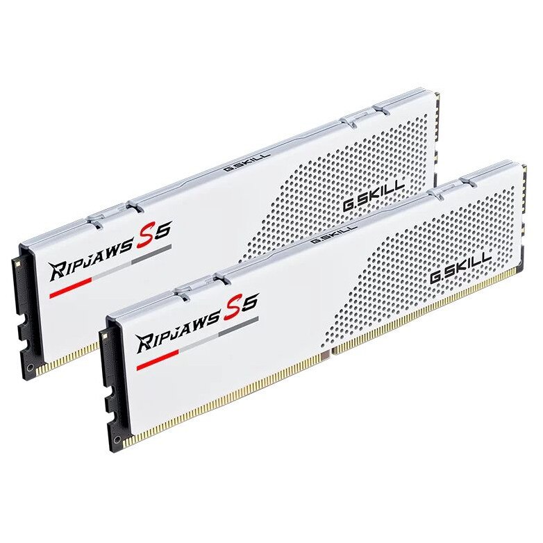 【新品】G.SKILL RIPJAWS DDR5 32GB 6000 CL28 Memorie RAM G.SKILL 32GB DDR5 6000MHz Kit (2x16GB) Ripjaws S5 Alb