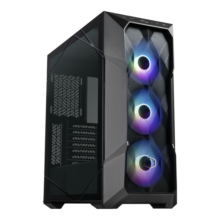Cooler Master TD500 MAX RGB számítógépház, fekete, 499x210x500mm, 4 ventilátor, temperált üveg