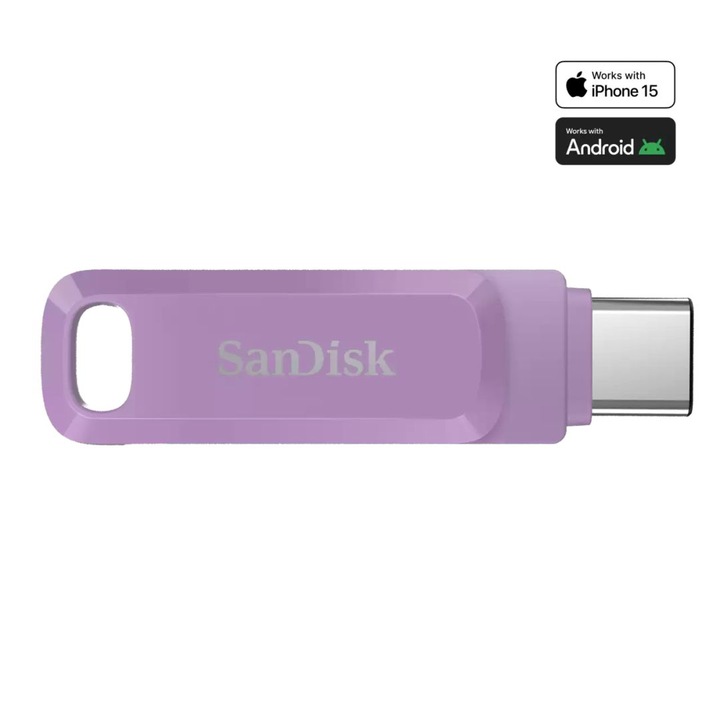 Memorie USB Sandisk 128GB Ultra Dual Drive Go Type-C USB3.2, 400MB/s, Violet