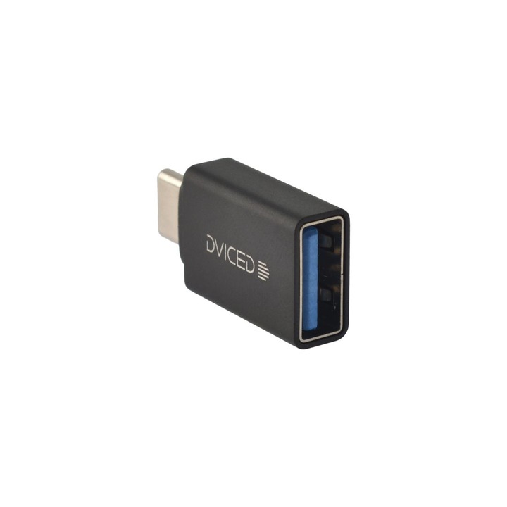 Dviced USB-A to USB-C Adapter Black, 259165, Speciális átalakító