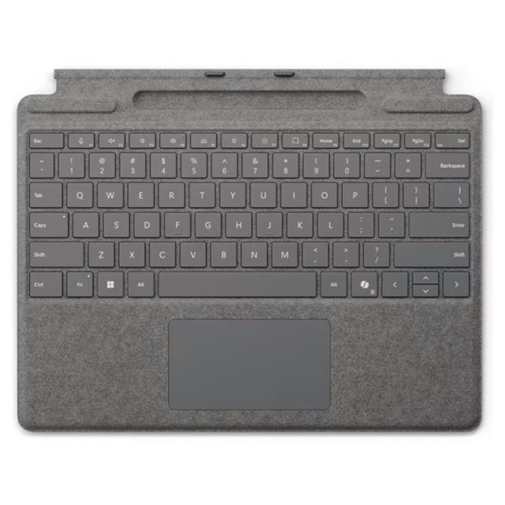 Tastatura tableta Microsoft Surface Pro, gri, cu suport pentru tastatura si stilou