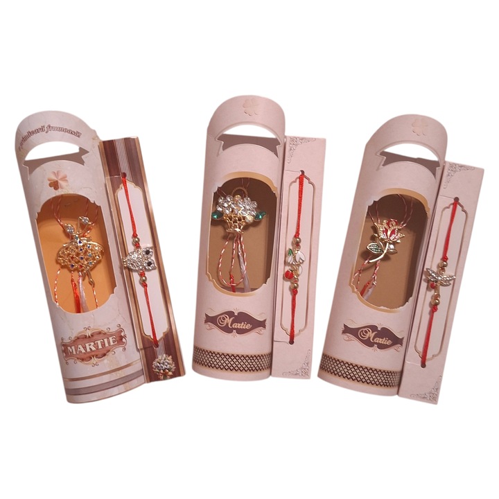 3 Martisor Bross Készlet 3cm És Karkötő Különböző Modellek, Különböző Színek, Vision XXI