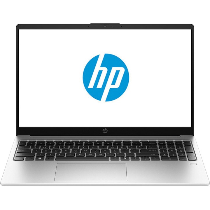 Laptop HP 250R G10, 15.6" Full HD, Intel® Core™ 5 120U pana la 5 GHz, 16 GB RAM DDR4 3200, 512 GB SSD, Intel Graphics, Free Dos, Silver 512 GB