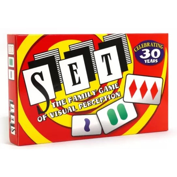Társasjáték SET, stratégiai játék, 12 kártya, többszínű, szett