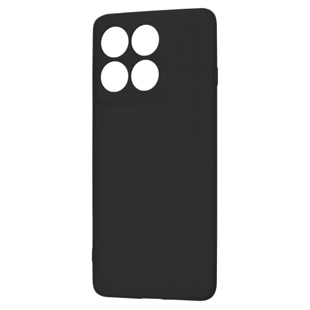 Husa Upzz® No Logo Compatibila Cu Motorola Edge 60 PRO, Protectie La Camere, Alcantara La Interior, Negru