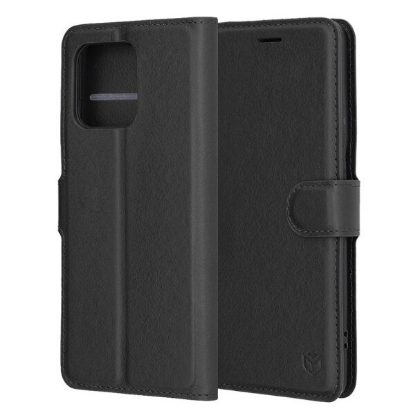 Husa Upzz® Leather Folio Compatibila cu Motorola Edge 60 PRO, Magnet, Suport Card - Black