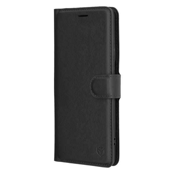 Husa Upzz® Leather Folio Compatibila cu Motorola Edge 60 PRO, Magnet, Suport Card - Black
