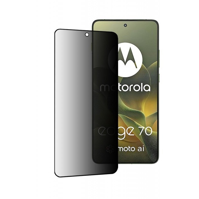 Folie Sticla Securizata Upzz® Compatibila Cu Motorola Edge 70, Privacy AntiSpy, Filtru Confidentialitate 40 Grade