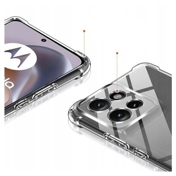 Husa Upzz® Shock Armor Compatibila Cu Motorola Edge 70, Protectie Sporita, Silicon, Transparenta
