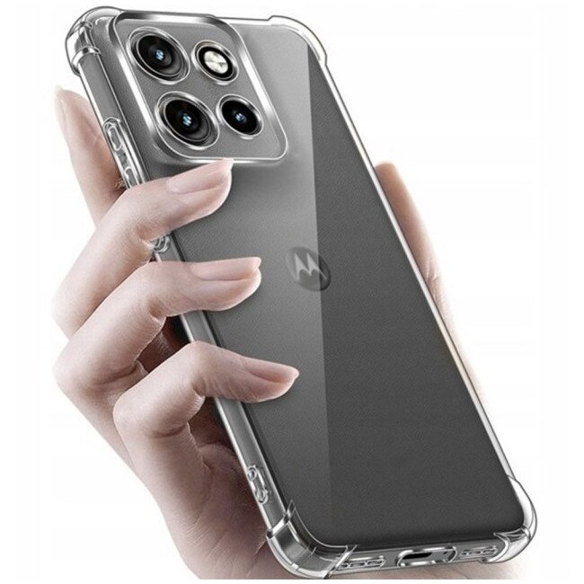 Husa Upzz® Shock Armor Compatibila Cu Motorola Edge 70, Protectie Sporita, Silicon, Transparenta