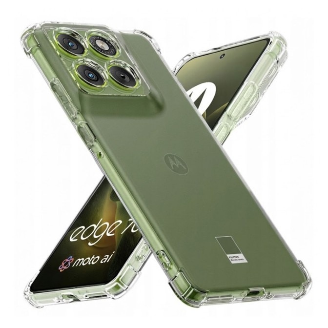 Husa Upzz® Shock Armor Compatibila Cu Motorola Edge 70, Protectie Sporita, Silicon, Transparenta