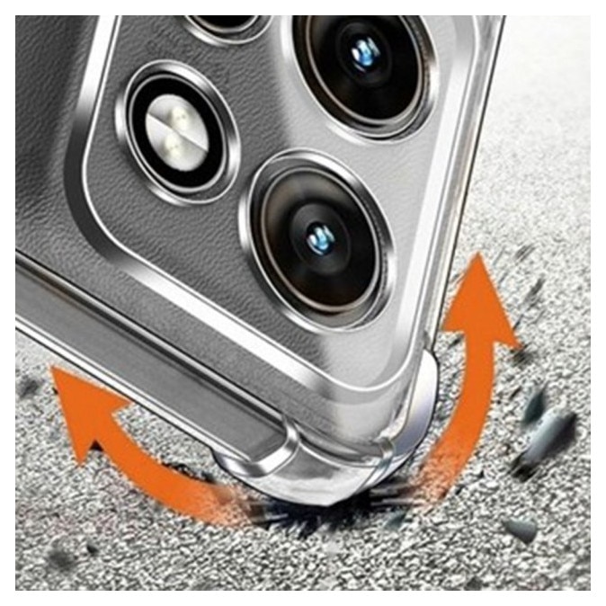 Husa Upzz® Shock Armor Compatibila Cu Motorola Edge 70, Protectie Sporita, Silicon, Transparenta
