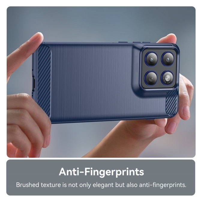 Husa Spate Upzz® Carbon Pro, Compatibila Cu Motorola Edge 70, Protectie Perfecta, Silicon, Albastru