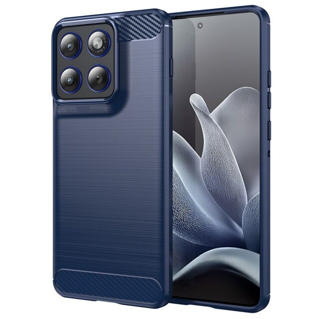 Husa Spate Upzz® Carbon Pro, Compatibila Cu Motorola Edge 70, Protectie Perfecta, Silicon, Albastru