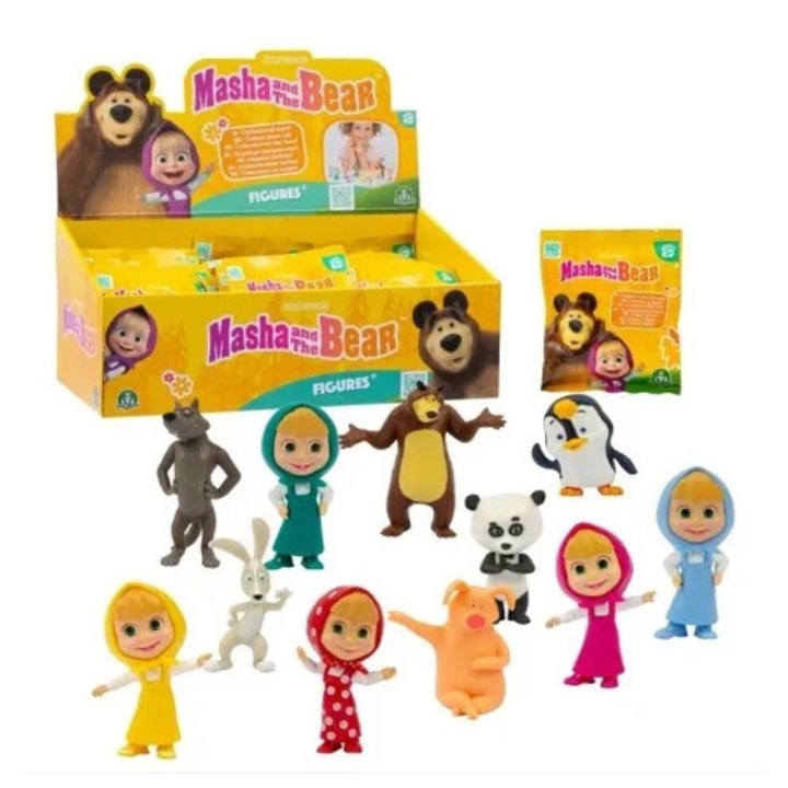 Комплект фигурки Маша и Мечока, Famosa, ярки цветове, безопасни материали, пакетчета